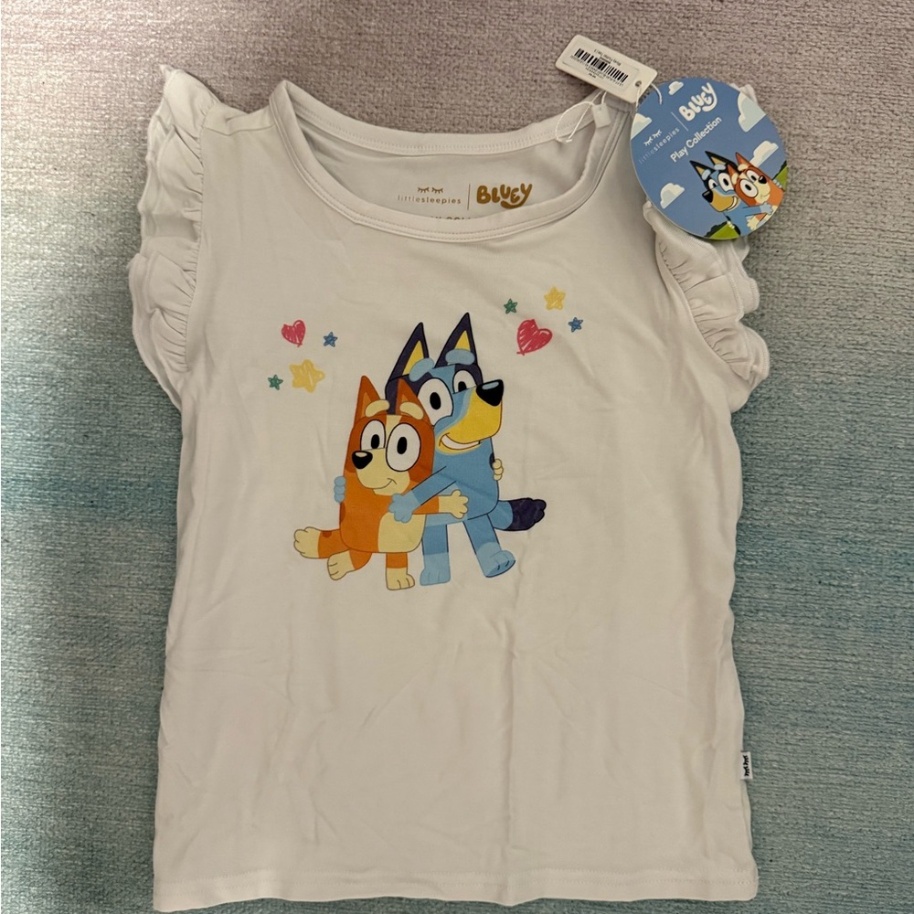 Little Sleepies Bluey and Bingo Flutter Tee